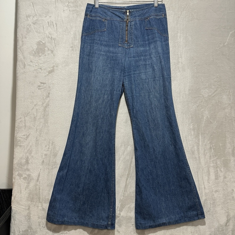 VTG 60's 70's Wrangler Misses Jeans‎ 15/16 Flared Leg Bell Bottom Denim USA Made